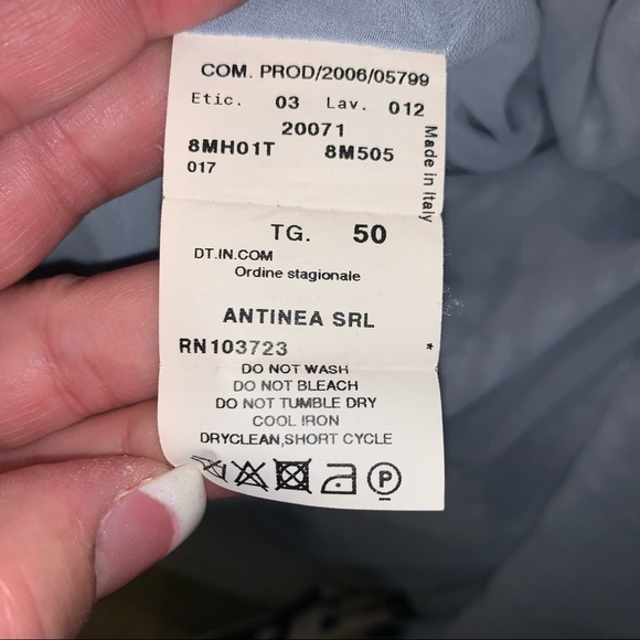 ARMANI COLLEZIONI Silk Sleeveless Blouse Light Blue size 14 - Picture 7 of 8